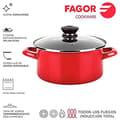 Miniatyrbild 2 av 4: Induktionskastrull 18 cm Emaljerat stål, non-stick PFOA-fri, glaslock FAGOR Optimax Röd 00895