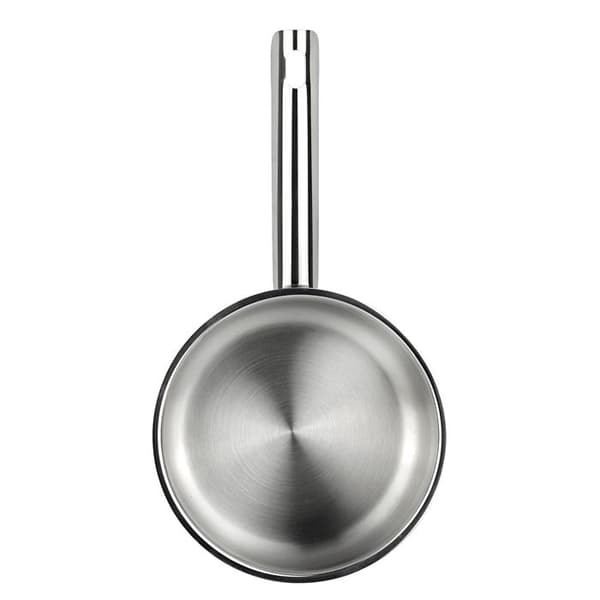 Mjukglas med Mjölk Induktions 12 cm 0,7L, Rostfritt Stål för Alla FAGOR Silverinox Spisar 00963