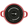 Miniatyrbild 4 av 4: Induktionskastrull 24 cm Emaljerat stål, PFOA-fri non-stick, glaslock FAGOR Optimax Röd 00925