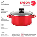 Miniatyrbild 2 av 4: Induktionskastrull 24 cm Emaljerat stål, PFOA-fri non-stick, glaslock FAGOR Optimax Röd 00925