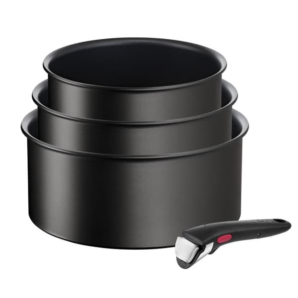 Tefal Casseroles SET MED 3 PANOR 16/18/20 CM + 1 AVTAGBART HANDTAG INGENIO ECO RESIST INDUCTION L3979202