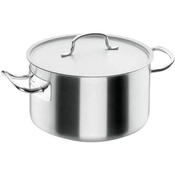 Brässpanna med lock Rostfritt stål pro - D: 28 cm