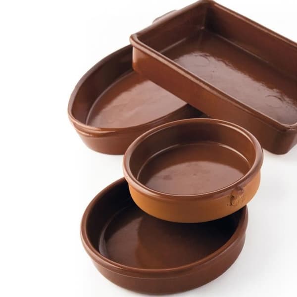 Brun keramisk kastrull (20 cm) (8 enheter)