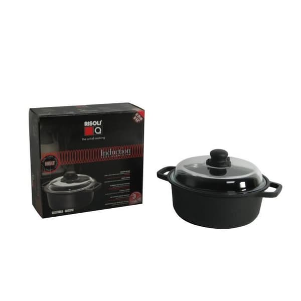 Risoli Casserole 2 handtag med non-stick induktion CM24 Pots lock