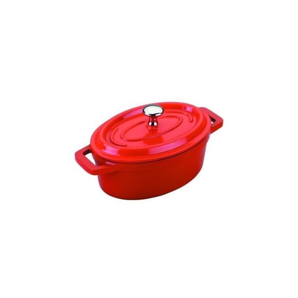 Gjuten aluminiumröd oval cocotte 26x20 cm, Lacor
