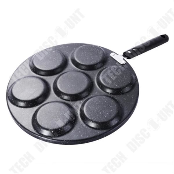 TD® 7 Hål Stekpanna Non-Stick Stekt Ägg Bakpanna Burger Form Hushållskök Köksredskap
