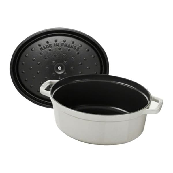 STAUB 40501-422 Gjutjärnscocotte med ovala spikar 27 cm Vit tryffel, Aluminium, Flerfärgad, One Size