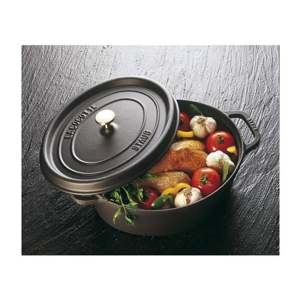 Basilika Oval Emaljerad Gjutjärnsgryta 31cm - 5,50L