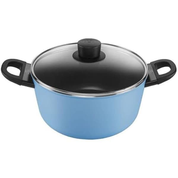BALLARINI kastrull med lock - 24 cm - blå - aluminium - KERAGLOSS non-stick beläggning