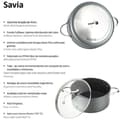 Miniatyrbild 2 av 6: Fagor SAVIA 20 Gryta i Granit, Diameter 20 cm, Med Glaslock, Gryta i Hamrat Aluminium