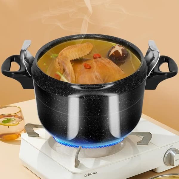 Cocotte-minute 10L med anti-stick stenbeläggning Eisenbach svart