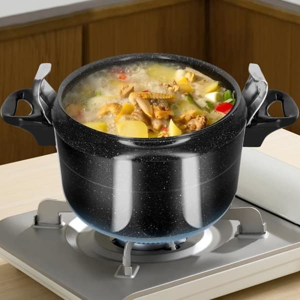 Cocotte-minute 5L med Anti-stick Stenbeläggning Rosenberg Svart