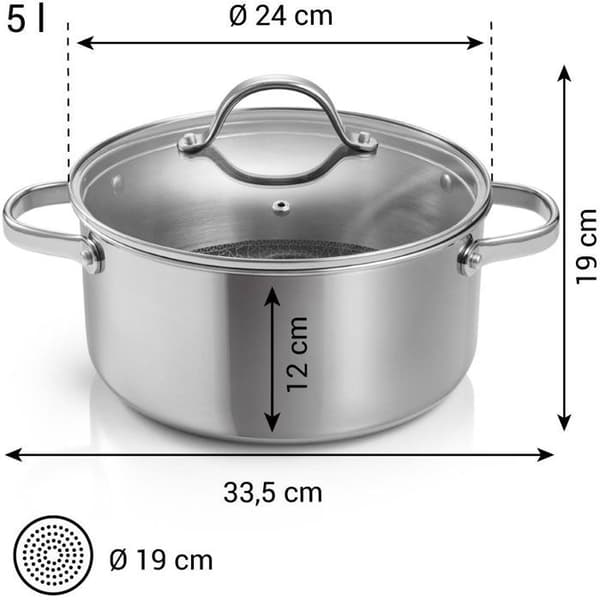 TESCOMA SteelCRAFT gryta med lock 24 cm, 5 l 780574.00