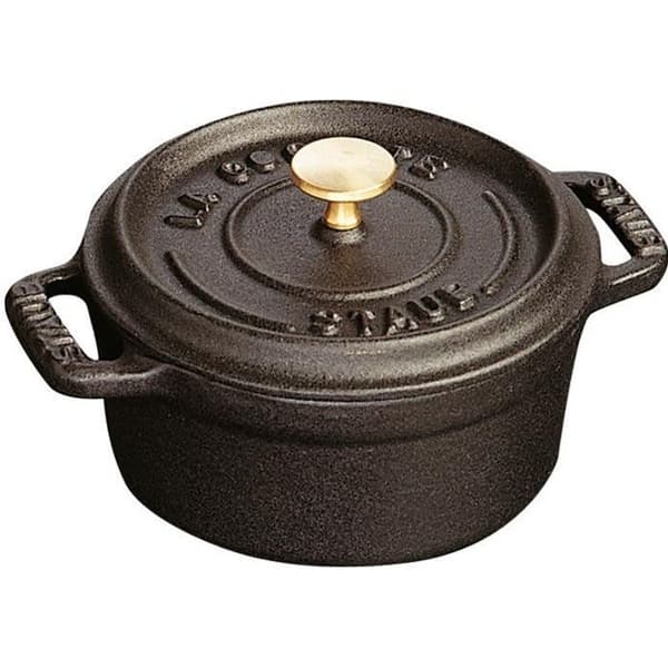 Staub mattsvart rund cocotte (mini)