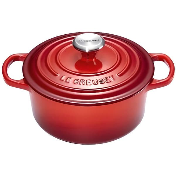 Le Creuset - Signatur runt gjutjärn cocotte körsbärsröd 28 cm