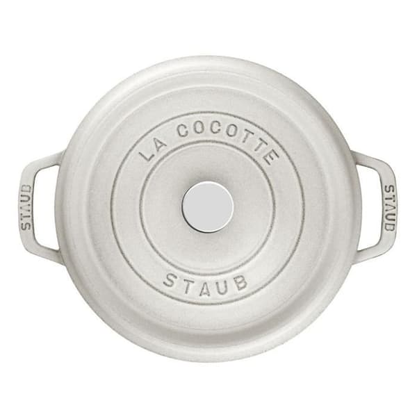 STAUB - Gjutjärn Rund Cocotte, 18 cm, Vit tryffel