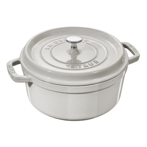 STAUB - Gjutjärn Rund Cocotte, 18 cm, Vit tryffel