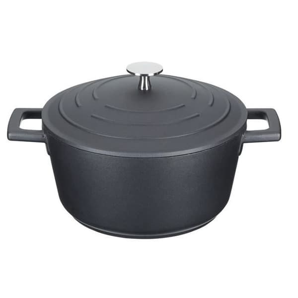 MasterClass cocotte 2,5 liter 20 cm aluminium/RVS svart
