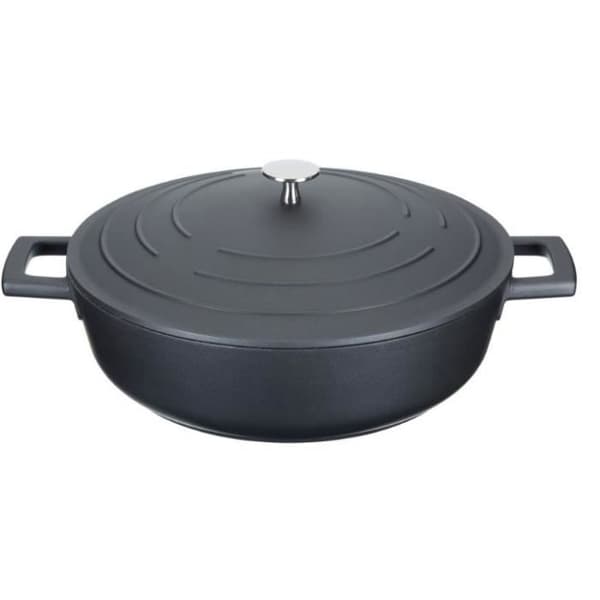 MasterClass cocotte 4 liter 28 cm aluminium/RVS svart