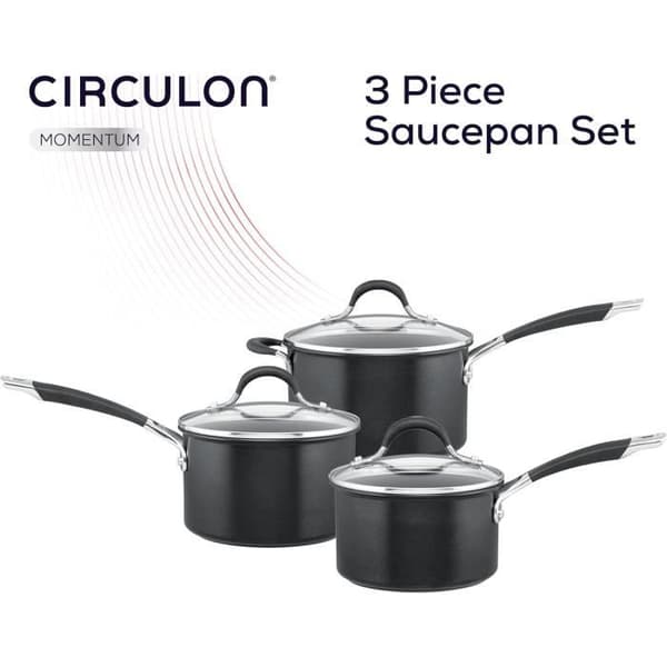 Set av kastruller Circulon Momentum i hårdanodiserad aluminium