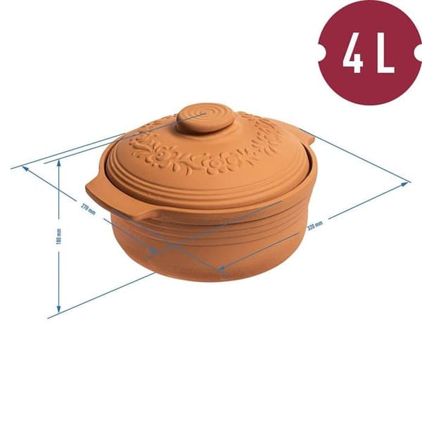 Browin Casserole - 770612 - Rund Lergryta - 4 l