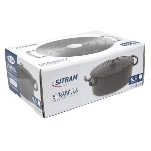 Oval gryta i emaljerat gjutjärn - SITRAM - SITRABELLA - L31 cm - 6,5L