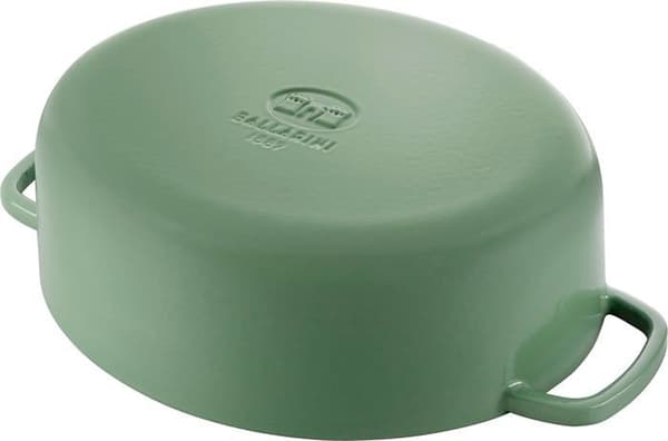 Cocotte Ballarini - 1023108 - Bellamonte gryta 29 cm, Oval, Grön, Gjutjärn