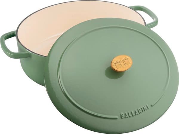 Cocotte Ballarini - 1023108 - Bellamonte gryta 29 cm, Oval, Grön, Gjutjärn