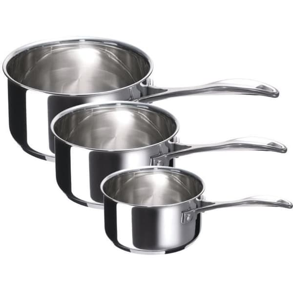 Chef D kastruller - BEKA LINE - Set med 3 - 18/10 rostfritt stål - Alla värmekällor inklusive induktion