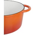 Miniatyrbild 4 av 4: SITRAM Cocotte TRADIFONTE - 712573 - 5L Vit och orange rund emaljerad gjutjärn - Alla värmekällor inklusive induktion