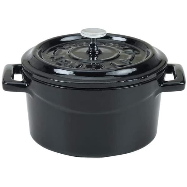 Pentole Agnelli COGHSRP10414S Gryta i Gjutjärn för Långsam Matlagning 14 cm 0,8 l Blank Svart