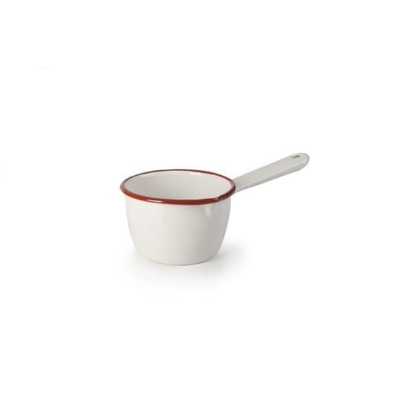 Kastrull - IBILI - 909210 - Emaljerat stål - 10 cm - Vit/Röd - Diskmaskin