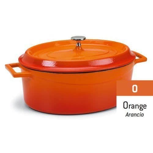 Gratäng - Pentole Agnelli - Oval gratäng - Källa - 4,8 liter - Orange