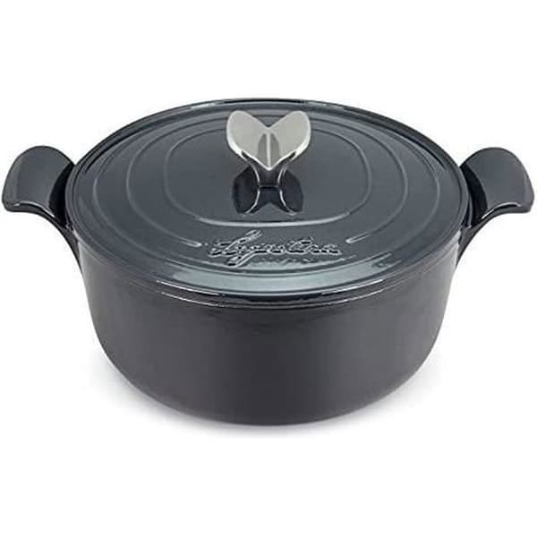 Lagostina Tradizione Gryta gjutjärn 22 cm (3,4 L) + Lock Rostfritt stålknopp Kompatibel med induktionsugn 012072031222
