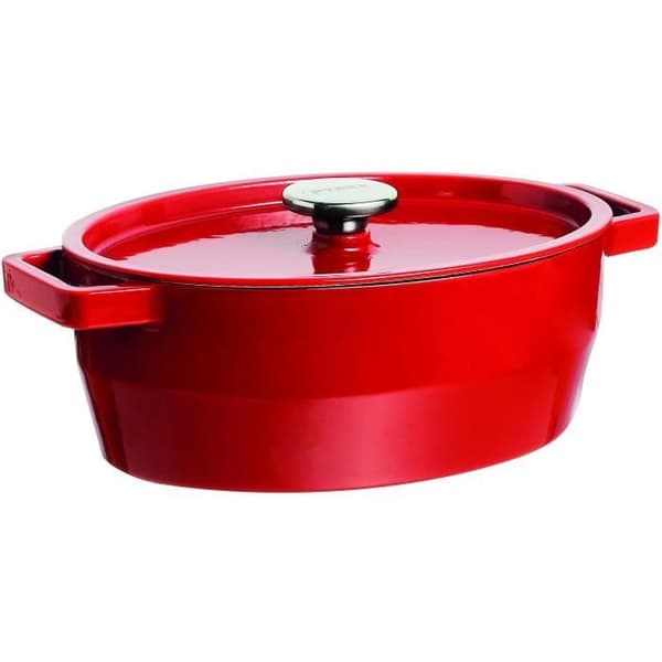 Oval gjutjärnsgryta PYREX Slow Cook 5,8 L - Röd - Alla värmekällor inklusive induktion