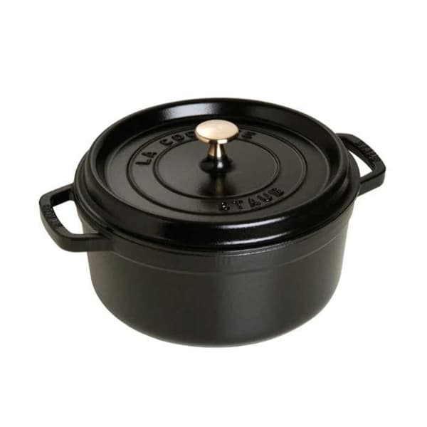 STAUB 405002410 - Rund cocotte - Ø 24 cm - Matt svart