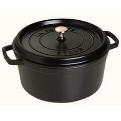Rund cocotte med spikar 30 cm - 8,35 liter Svart