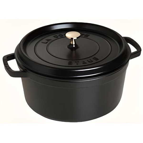 Rund cocotte med spikar 30 cm - 8,35 liter Svart