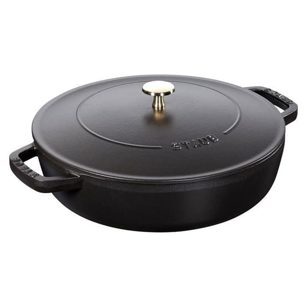 Cocotte Ronde Chistera 28 cm Svart Matt Emaljerad Gjutjärn 6,7 L STAUB
