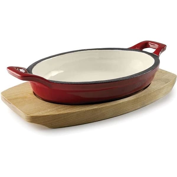 Lacor 25850 25850-Oval gryta Röd gradient 21'7x15 cm aluminium