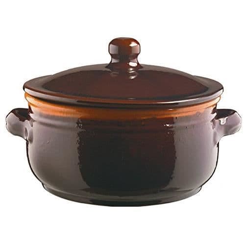 Casserole - ColÌ Maioliche e Terrecotte sedan 1650 - 24 cm - Terrakotta - Brun - Med lock