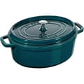 Miniatyrbild 1 av 4: STAUB - Gjutjärn Oval Cocotte, 31 cm, Blue La Mer