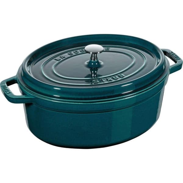 STAUB - Gjutjärn Oval Cocotte, 31 cm, Blue La Mer