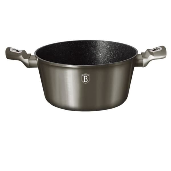 Kastrull 28cm Metallgrå, Marmorbeläggning - Turbo induktion aluminium
