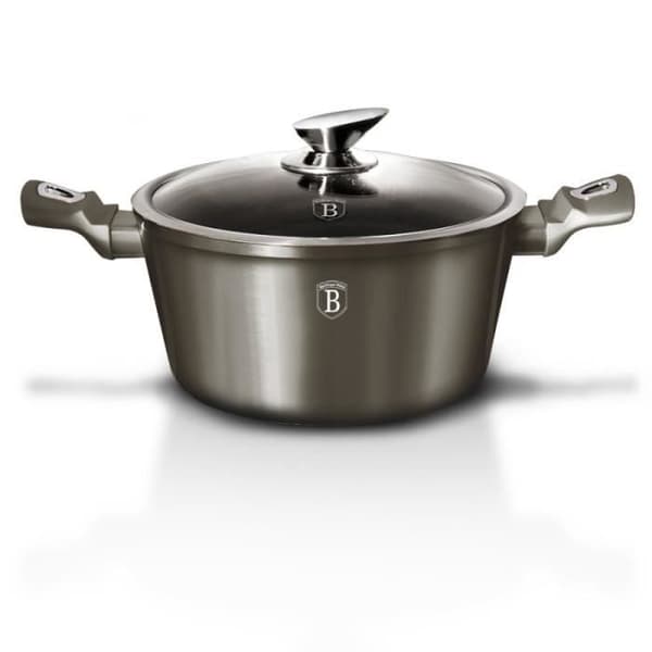 Kastrull 28cm Metallgrå, Marmorbeläggning - Turbo induktion aluminium