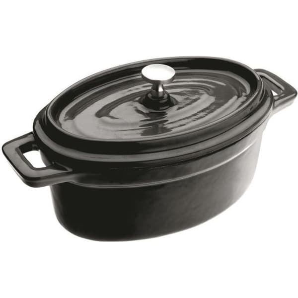 Ibili 726015N Mini Cocotte Oval Svart 15x10x6 cm