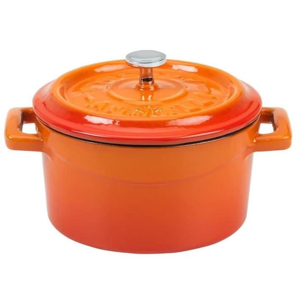 Gjutjärn mini cocotte 10 cm orange - TomPress