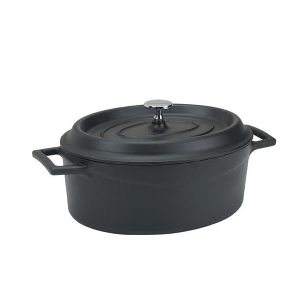 Oval cocotte 25x20 mattsvart - TomPress