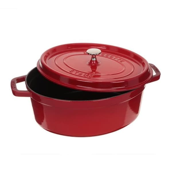 STAUB Oval Cocotte - Gjutjärn - Emaljerad - 31 cm - 5,5L - Körsbär