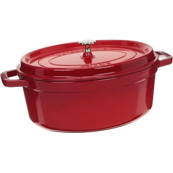 STAUB Oval Cocotte - Gjutjärn - Emaljerad - 31 cm - 5,5L - Körsbär